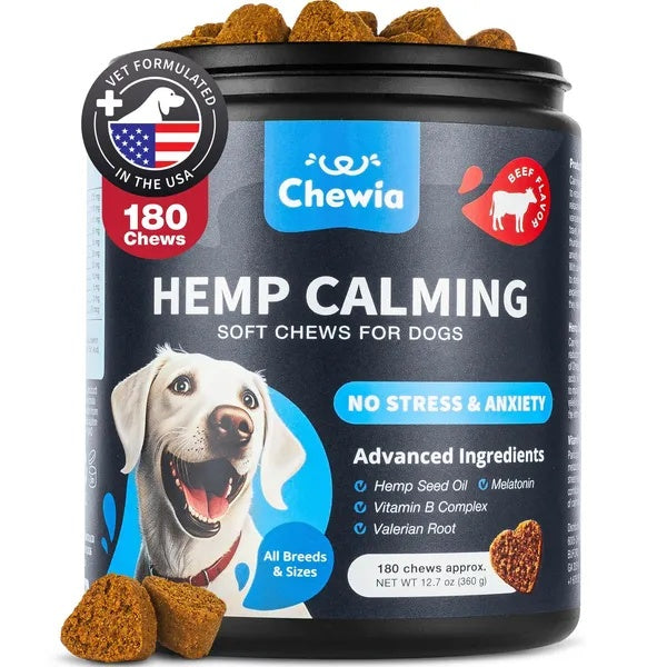 Hemp calming chews for dogs – anxiety relief treats by Gocalmpup