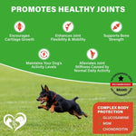 Dog joint chews with glucosamine and chondroitin label