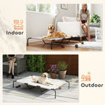 Elevated dog bed powder-coated steel frame and leg assembly